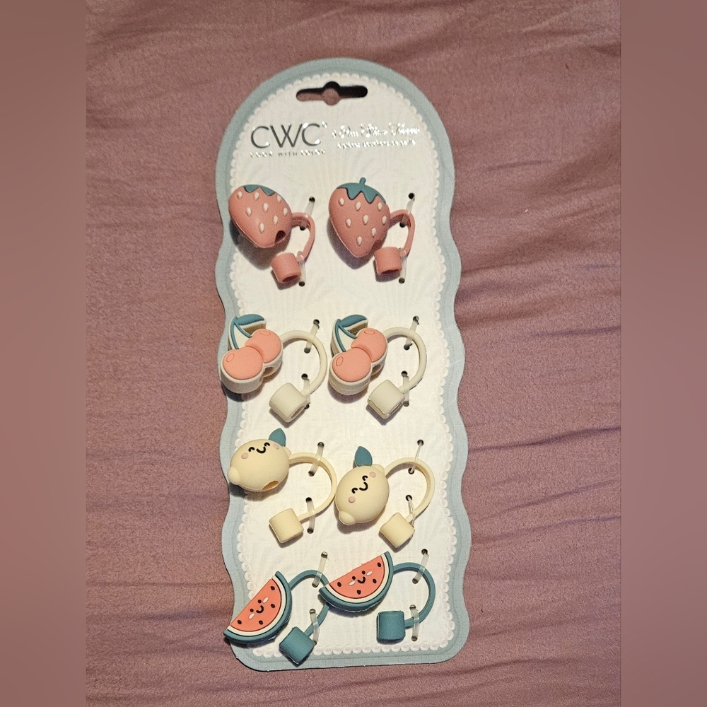CWC Fruit-Themed Straw Covers